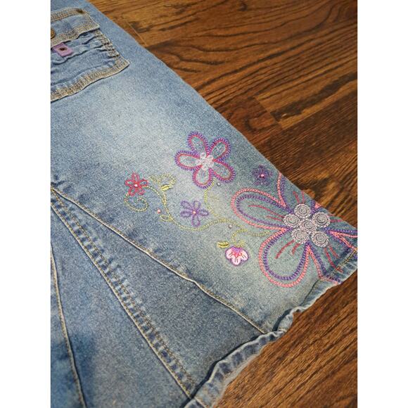 Vintage Lizzy McGuire Girls Embroidered Denim Skirt - Picture 2 of 6